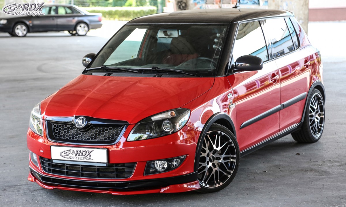 FRONT SPOILER VARIO-X SKODA FABIA 2 TYP 5J 2010+ MONTE CARLO FRONT LIP SPLITTER - 3