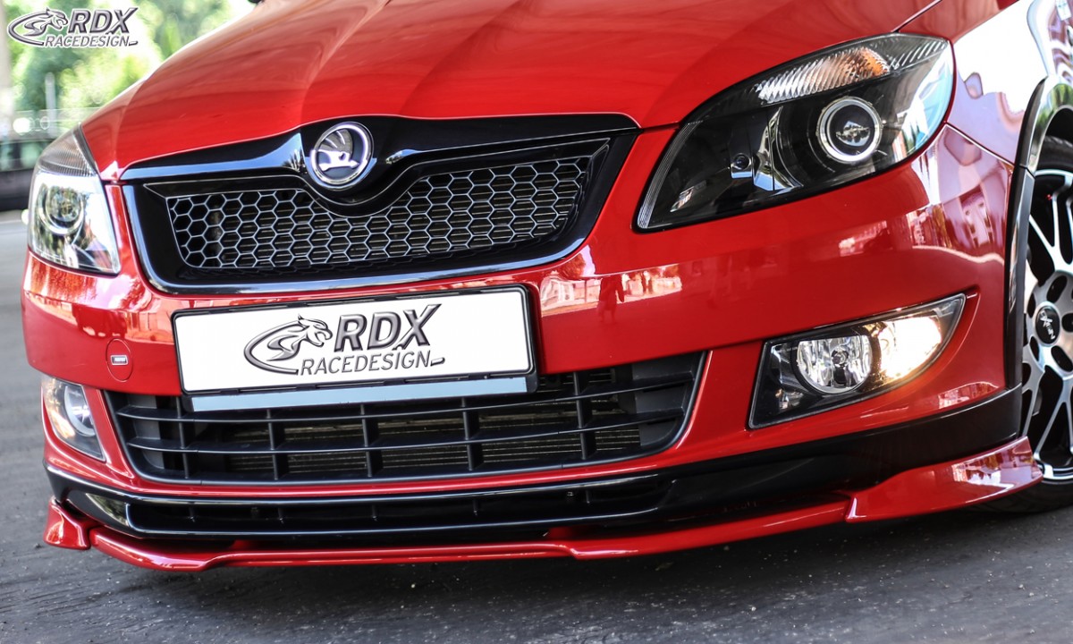 FRONT SPOILER VARIO-X SKODA FABIA 2 TYP 5J 2010+ MONTE CARLO FRONT LIP SPLITTER - 5