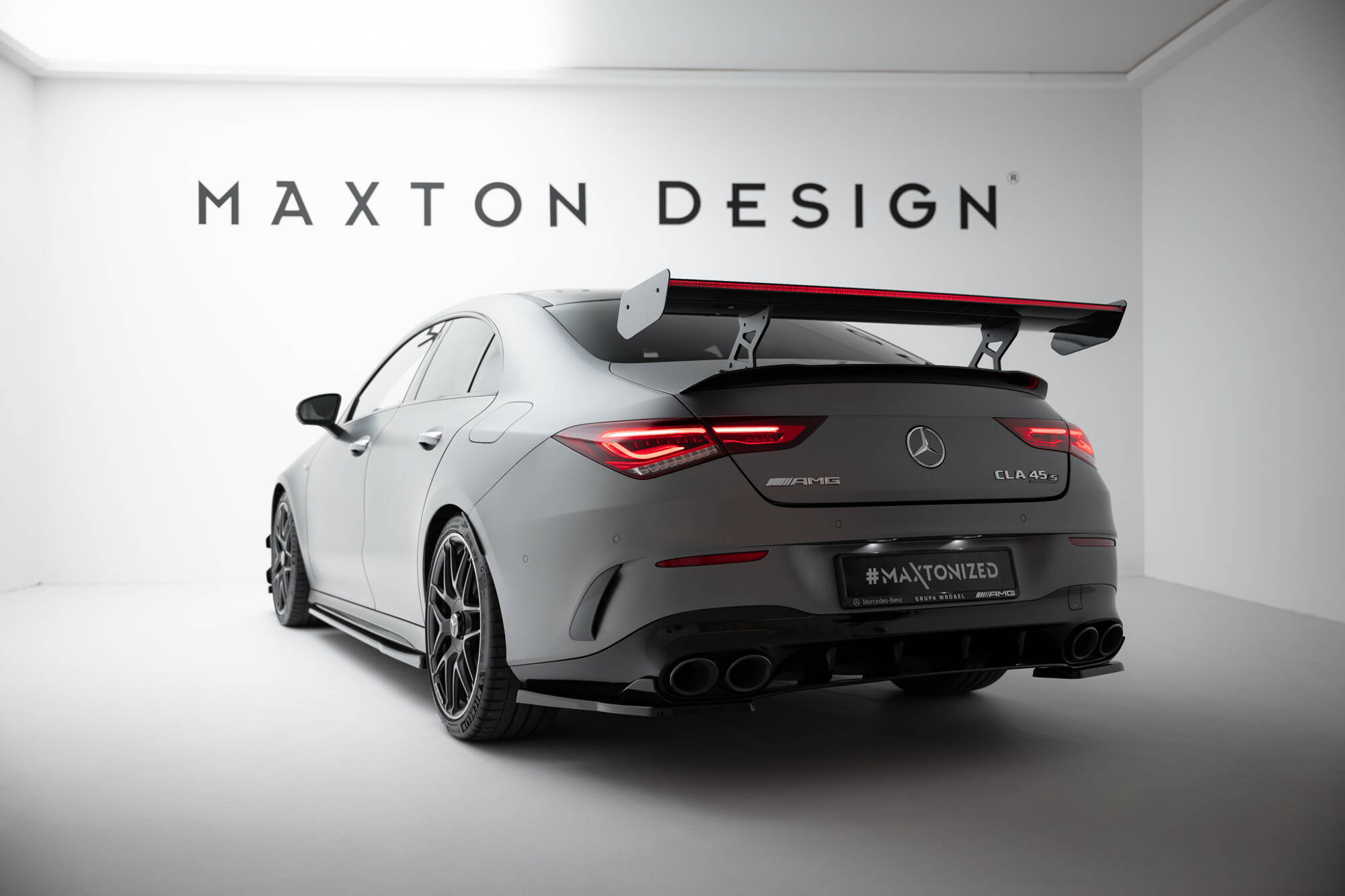 CARBON SPOILER WITH INTERNAL BRACKETS UPRIGHTS + LED SUITABLE FOR MERCEDES-BENZ CLA COUPE C118 / C118 FACELIFT – MAXTON DESIGN - 7