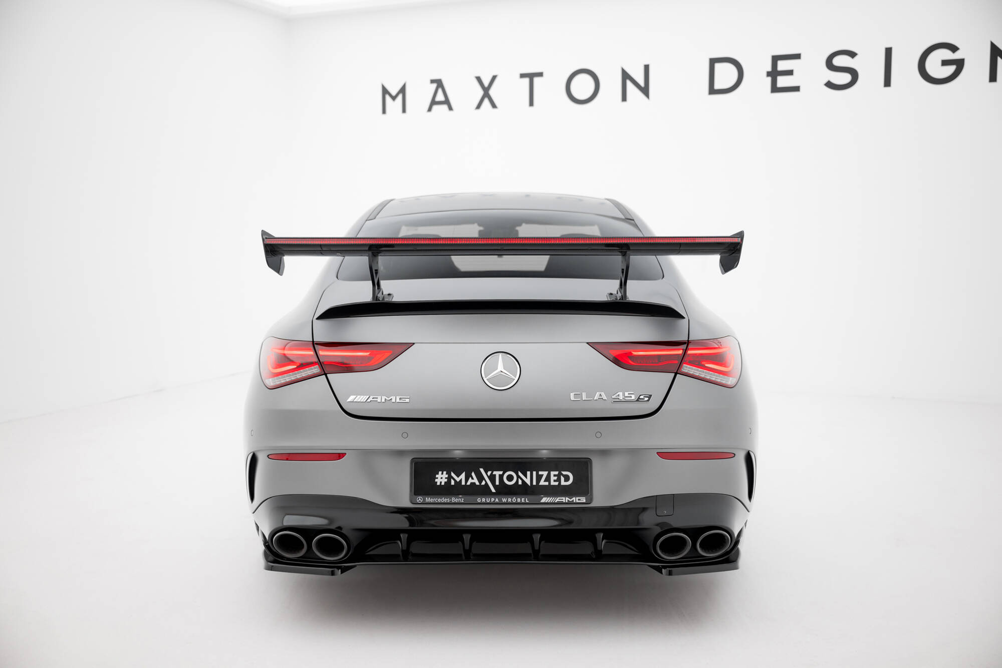 CARBON SPOILER WITH INTERNAL BRACKETS UPRIGHTS + LED SUITABLE FOR MERCEDES-BENZ CLA COUPE C118 / C118 FACELIFT – MAXTON DESIGN - 15