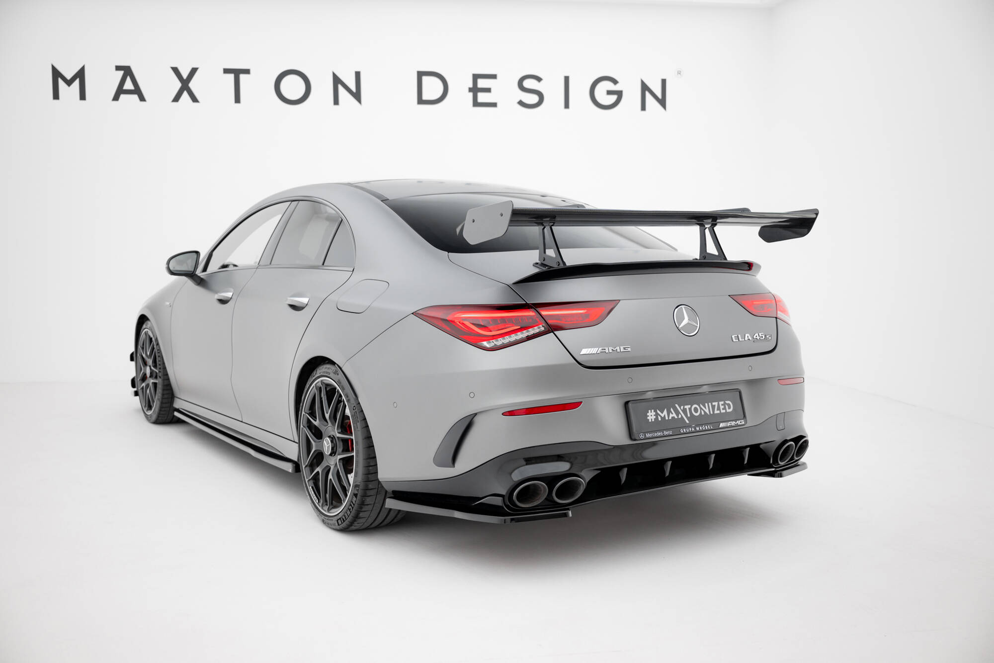 CARBON SPOILER WITH UPPER SWAN MOUNTING SUITABLE FOR MERCEDES-BENZ CLA COUPE C118 / C118 FACELIFT – MAXTON DESIGN - 10