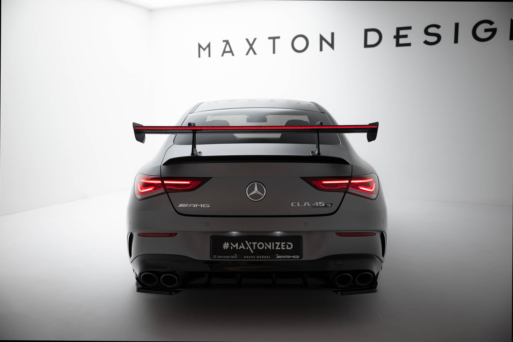 CARBON SPOILER WITH UPPER SWAN MOUNTING + LED SUITABLE FOR MERCEDES-BENZ CLA COUPE C118 / C118 FACELIFT – MAXTON DESIGN - 5