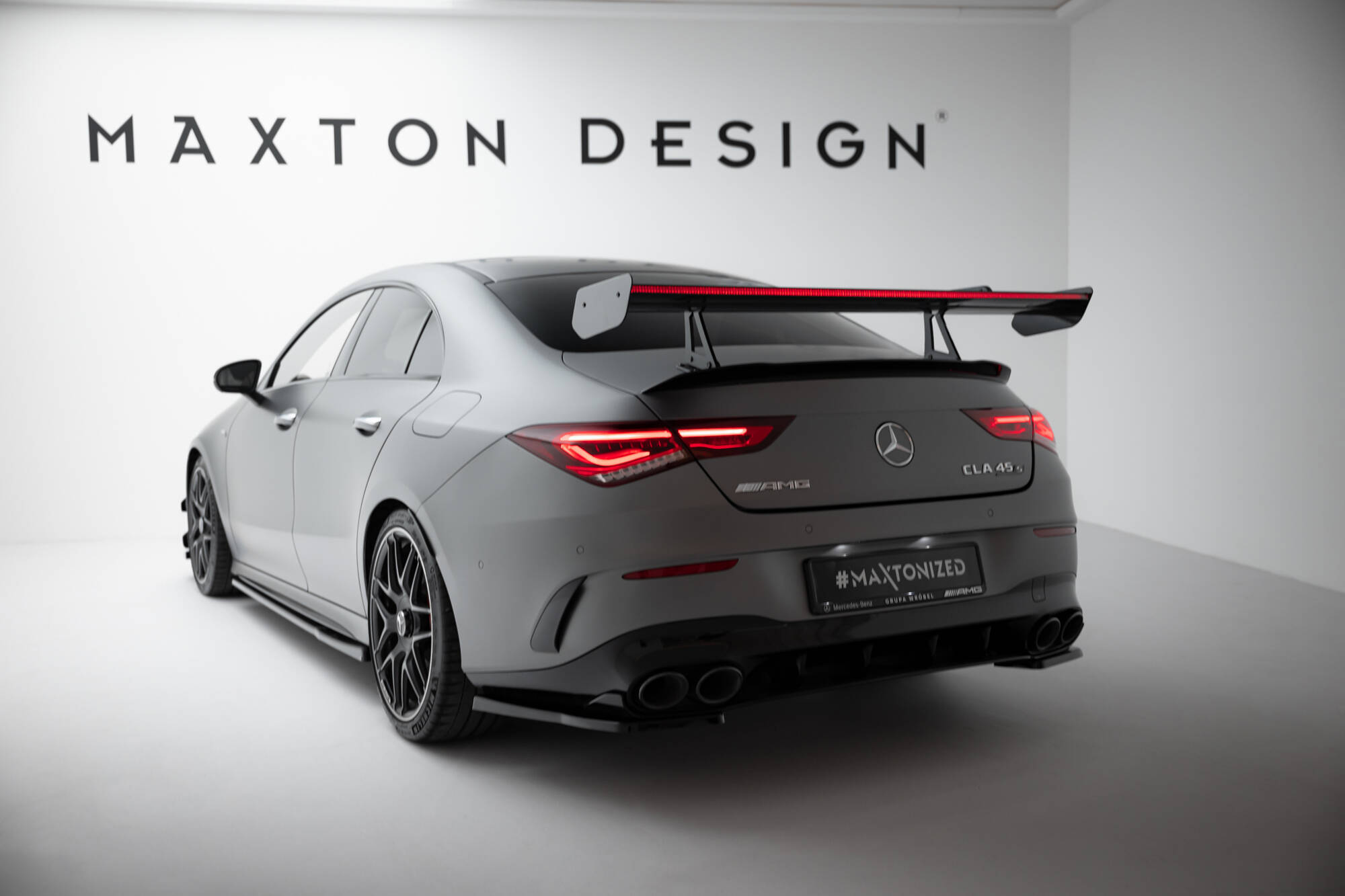 CARBON SPOILER WITH UPPER SWAN MOUNTING + LED SUITABLE FOR MERCEDES-BENZ CLA COUPE C118 / C118 FACELIFT – MAXTON DESIGN - 10
