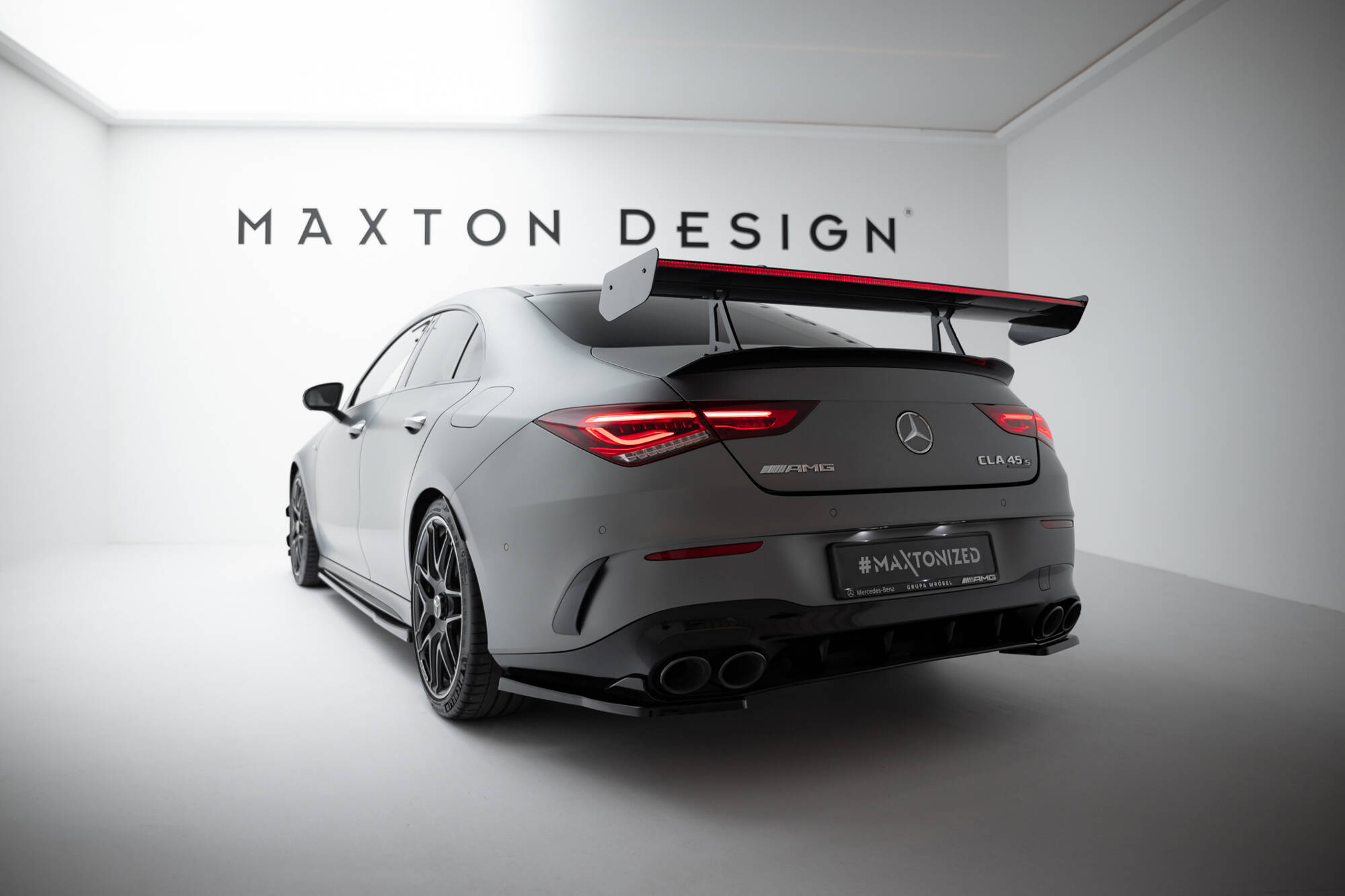 CARBON SPOILER WITH UPPER SWAN MOUNTING + LED SUITABLE FOR MERCEDES-BENZ CLA COUPE C118 / C118 FACELIFT – MAXTON DESIGN - 16