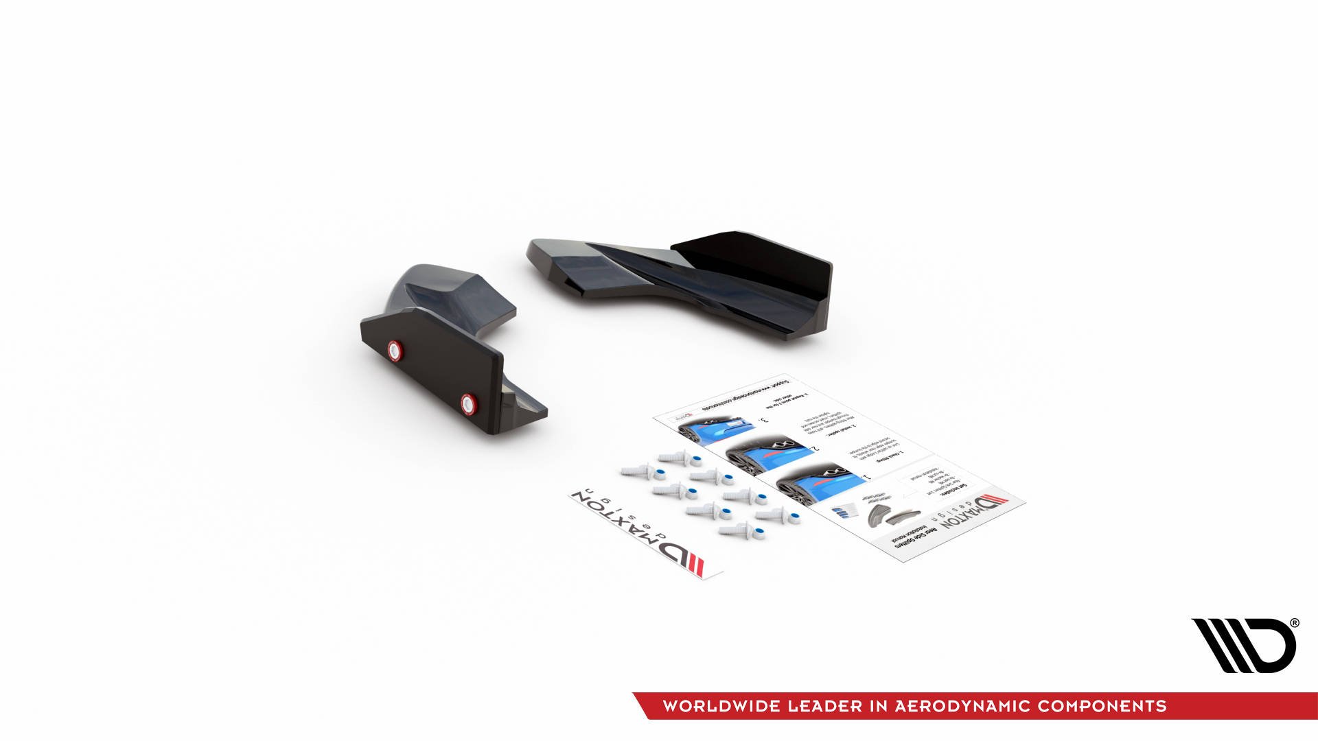 Rear Side Splitters V.2 + Flaps VW Golf R Mk8 - 7