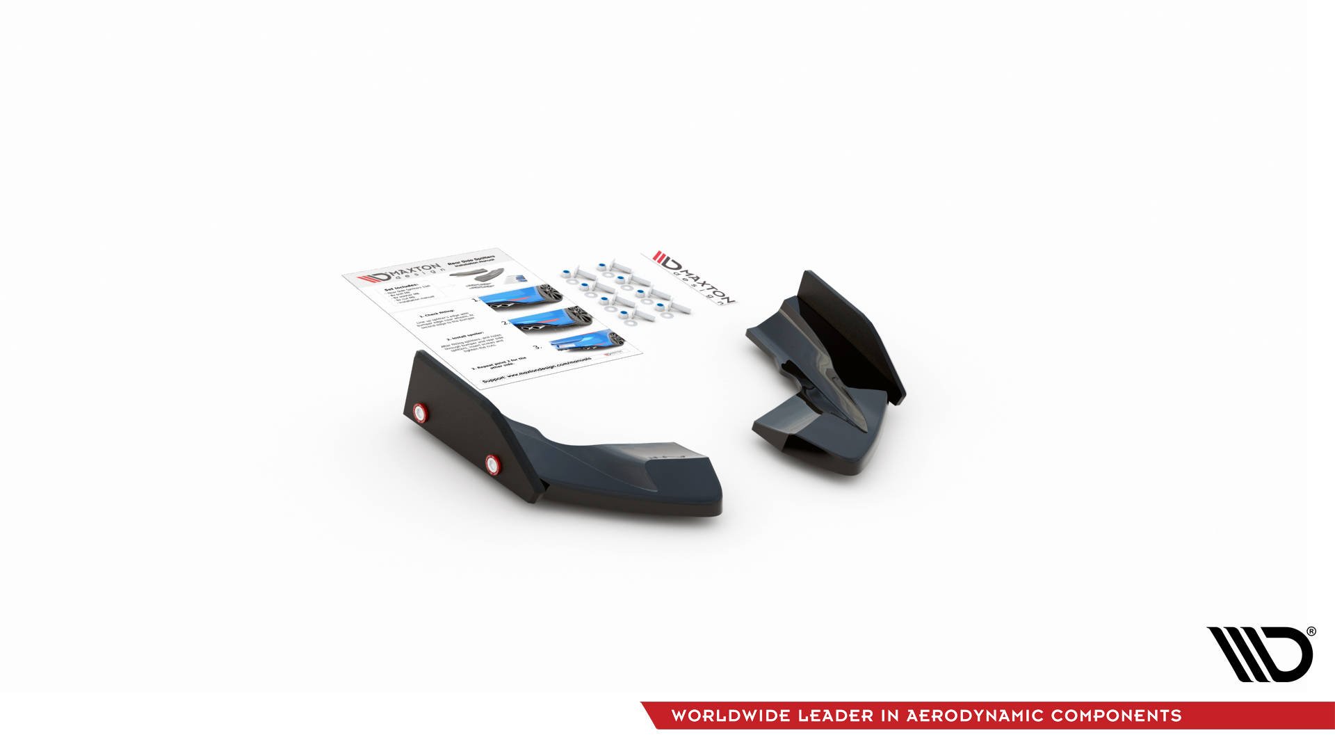 Rear Side Splitters V.2 + Flaps VW Golf R Mk8 - 6
