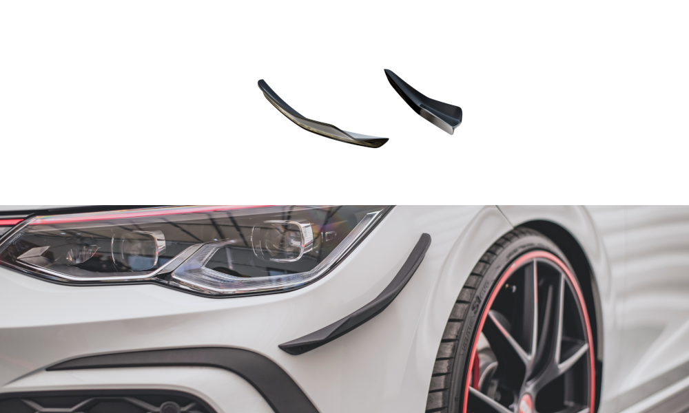 Front Bumper Wings (Canards) VW Golf 8 GTI / R-line (2020-)