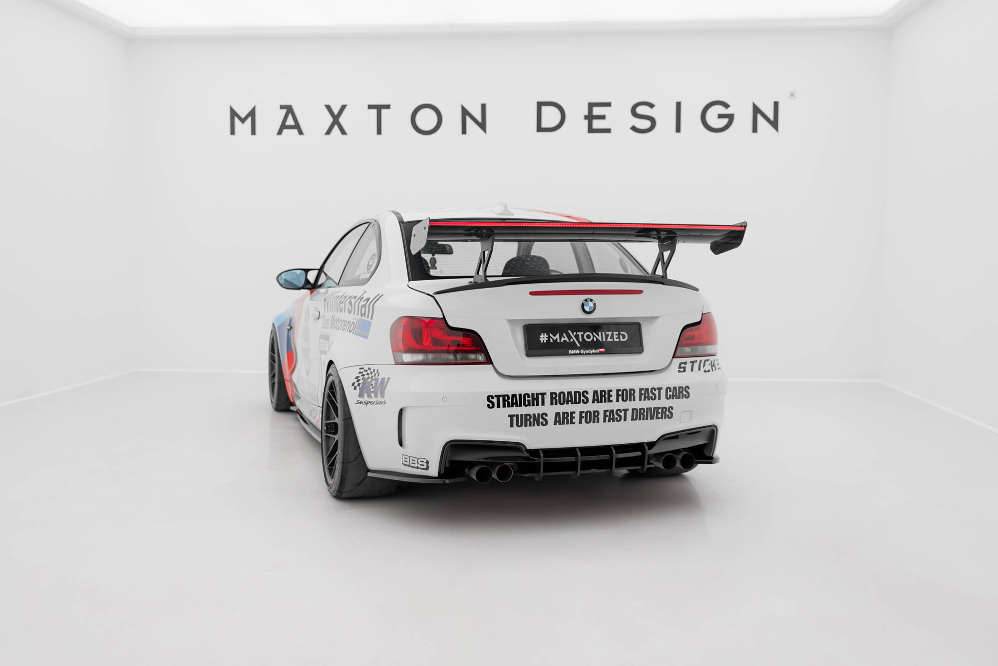 CARBON SPOILER WITH INTERNAL BRACKETS UPRIGHTS V.1 + LED SUITABLE FOR BMW 1 M E82 – MAXTON DESIGN - 14