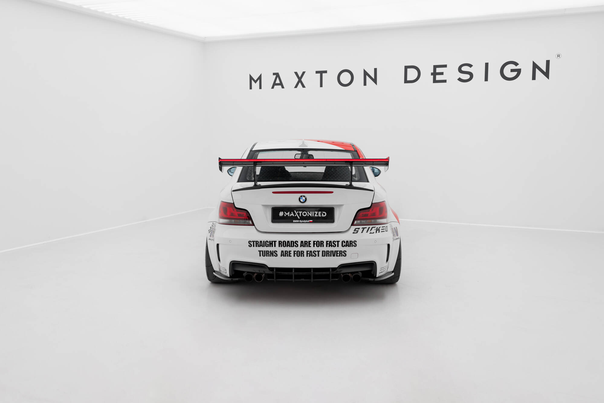 CARBON SPOILER WITH INTERNAL BRACKETS UPRIGHTS V.1 + LED SUITABLE FOR BMW 1 M E82 – MAXTON DESIGN - 15
