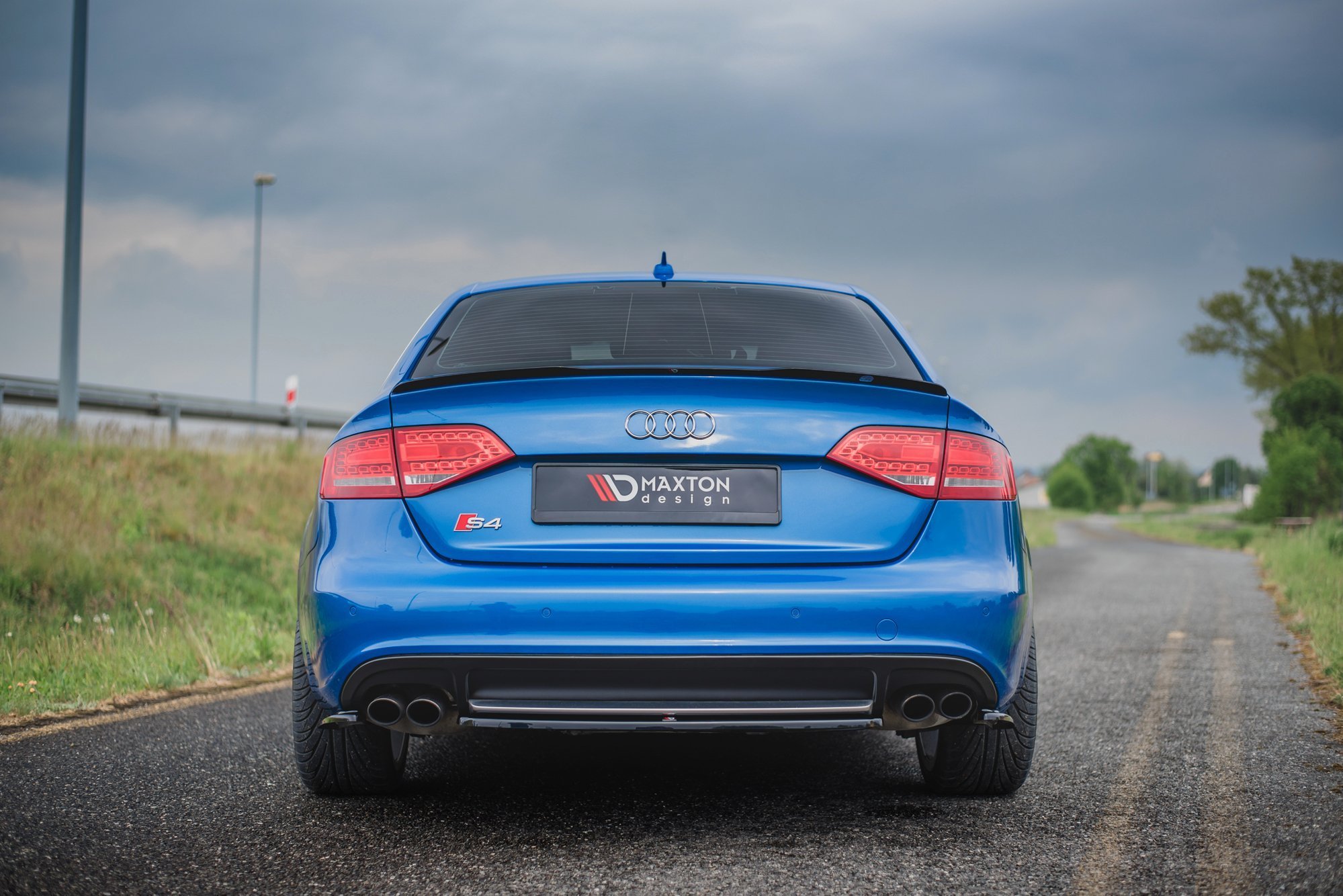 Central Rear Splitter Audi S4/ A4 S-line B8 Sedan (2008-2011) - 6
