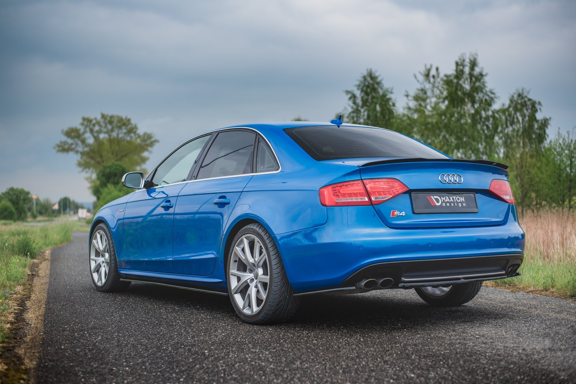 Central Rear Splitter Audi S4/ A4 S-line B8 Sedan (2008-2011) - 5