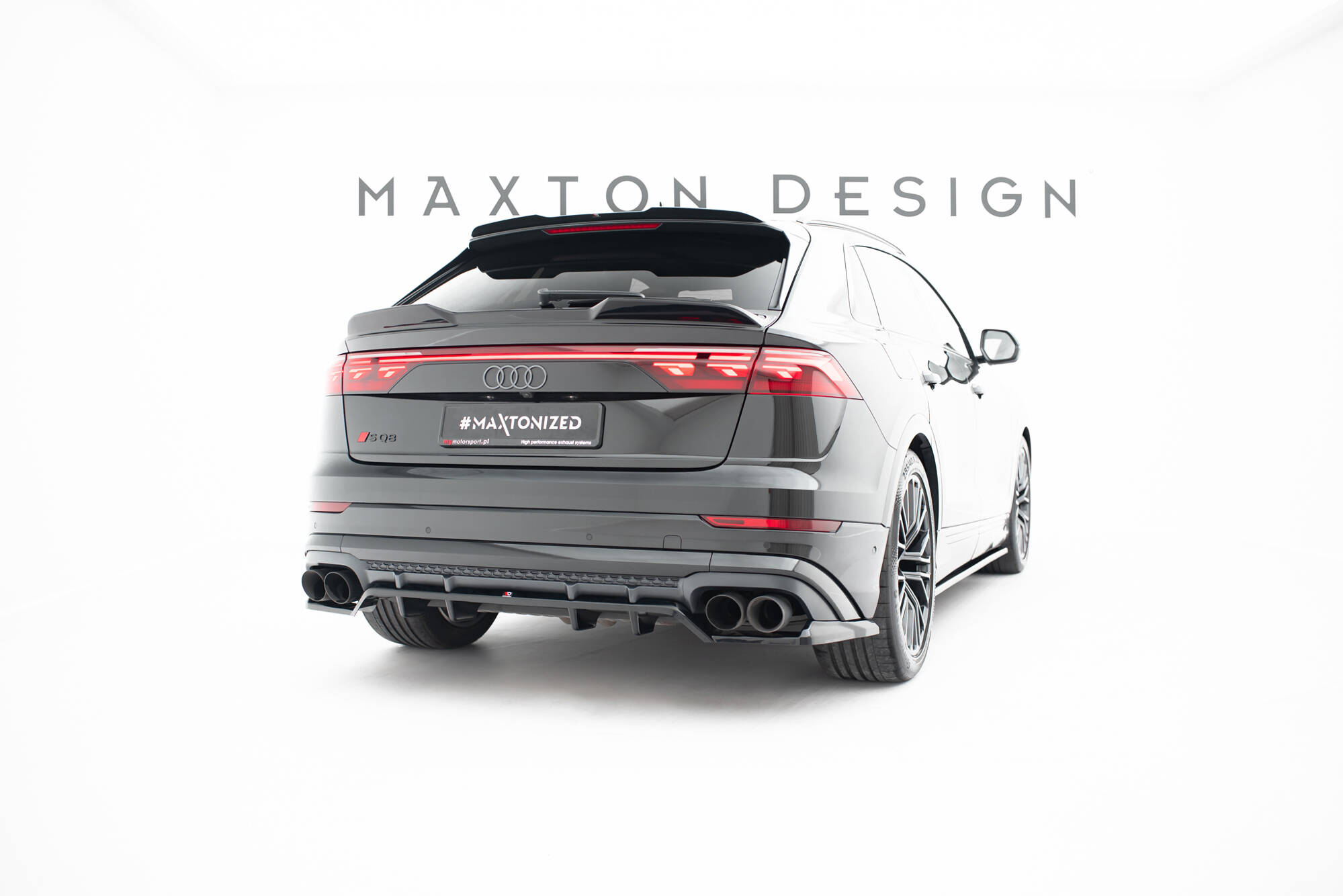REAR SPLITTER (WITH VERTICAL BARS) V.2 SUITABLE FOR AUDI SQ8 / Q8 S-LINE MK1 FACELIFT – MAXTON DESIGN