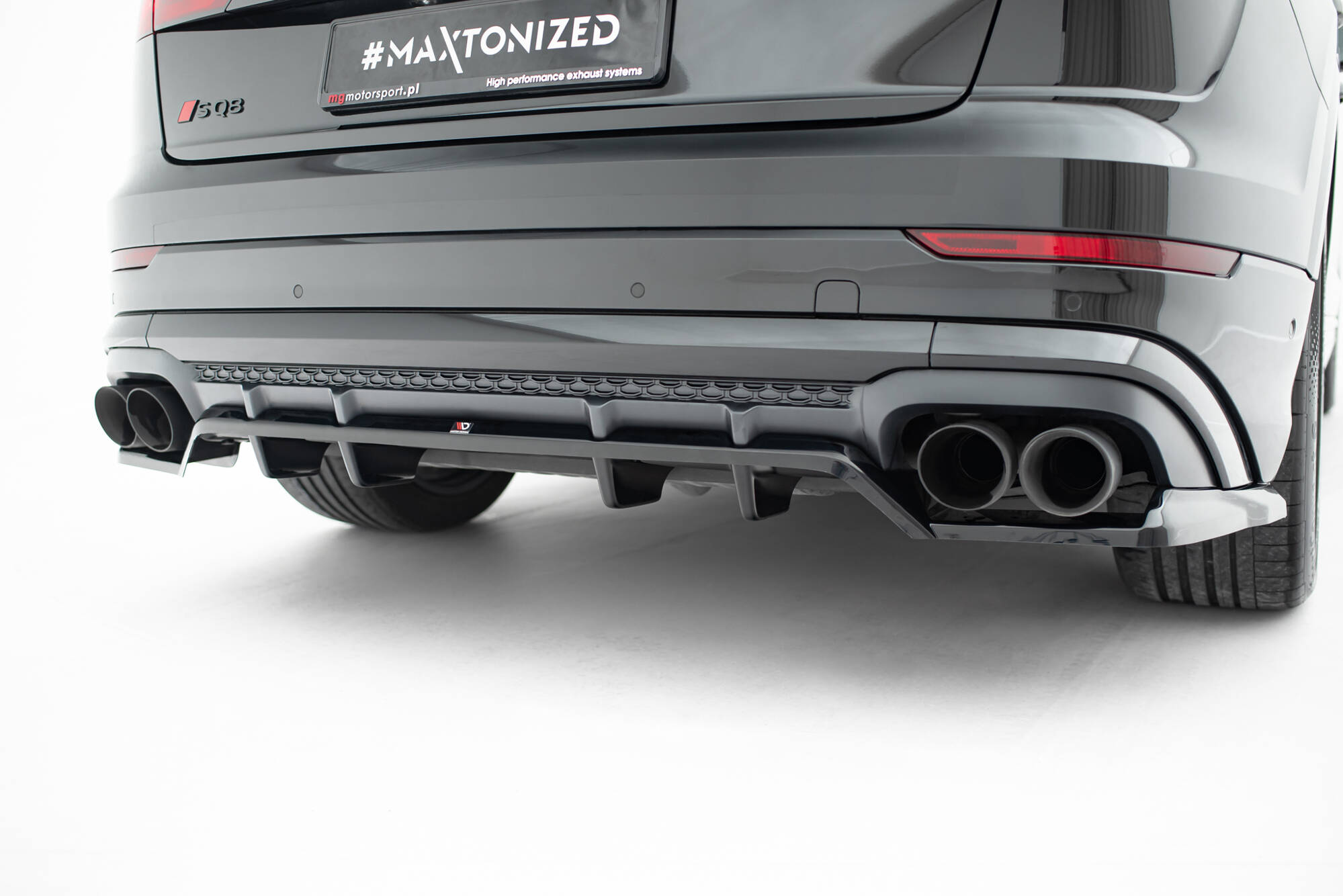 REAR SPLITTER (WITH VERTICAL BARS) V.2 SUITABLE FOR AUDI SQ8 / Q8 S-LINE MK1 FACELIFT – MAXTON DESIGN - 3