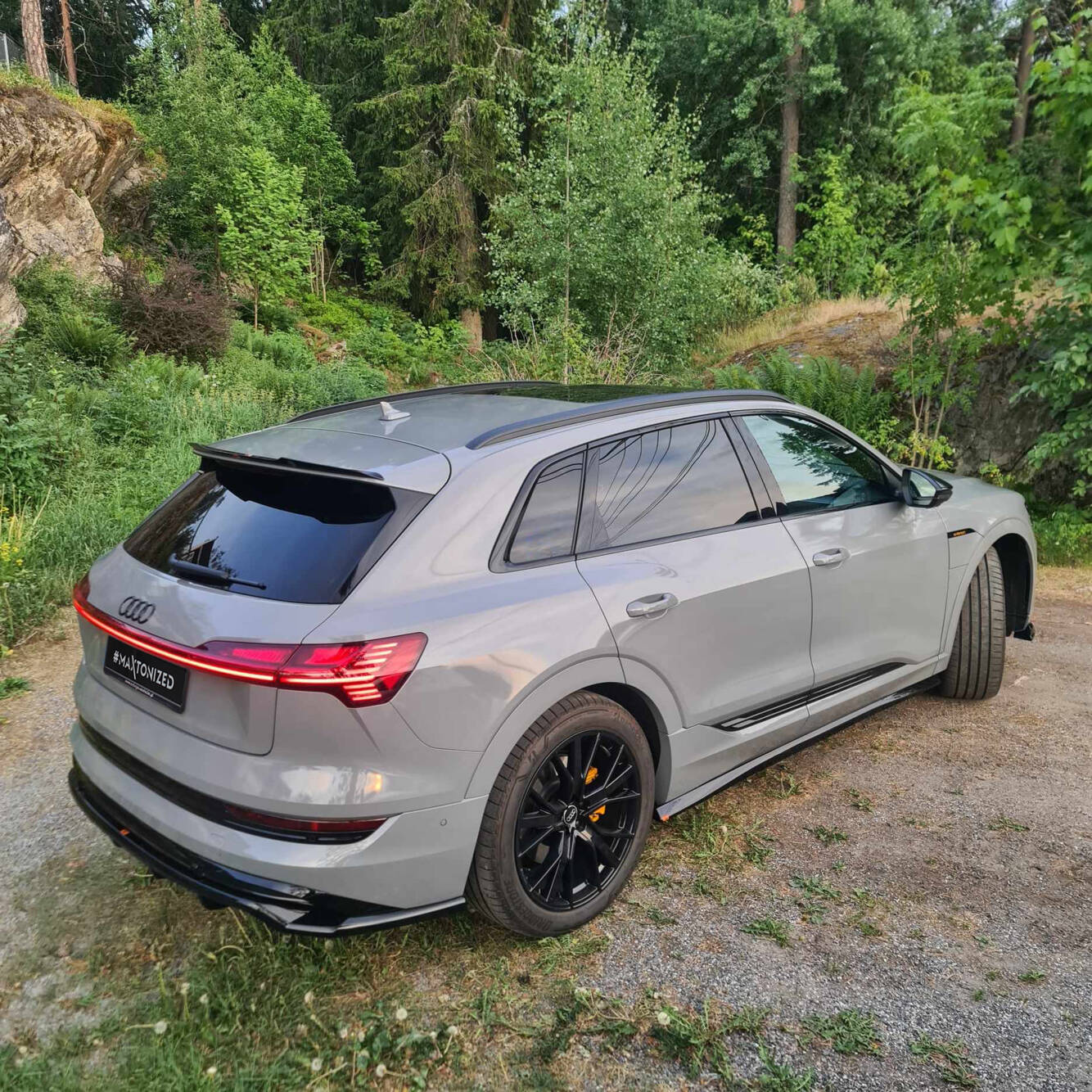 Central Rear Splitter (Vertical Bars) Audi e-Tron S-Line - 3