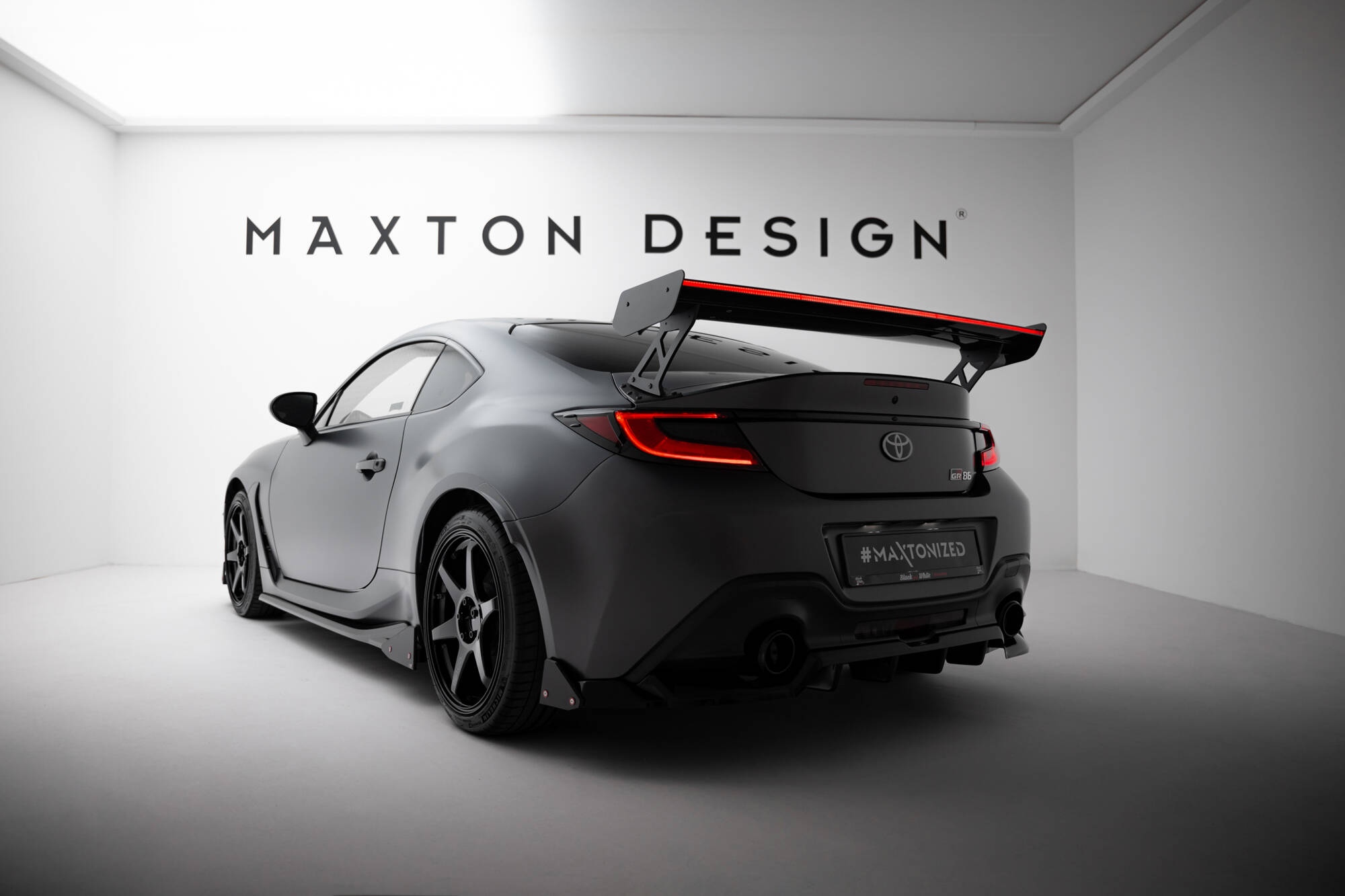 CARBON SPOILER WITH EXTERNAL BRACKETS UPRIGHTS + LED SUITABLE FOR TOYOTA GR86 / SUBARU BRZ MK2 – MAXTON DESIGN - 4