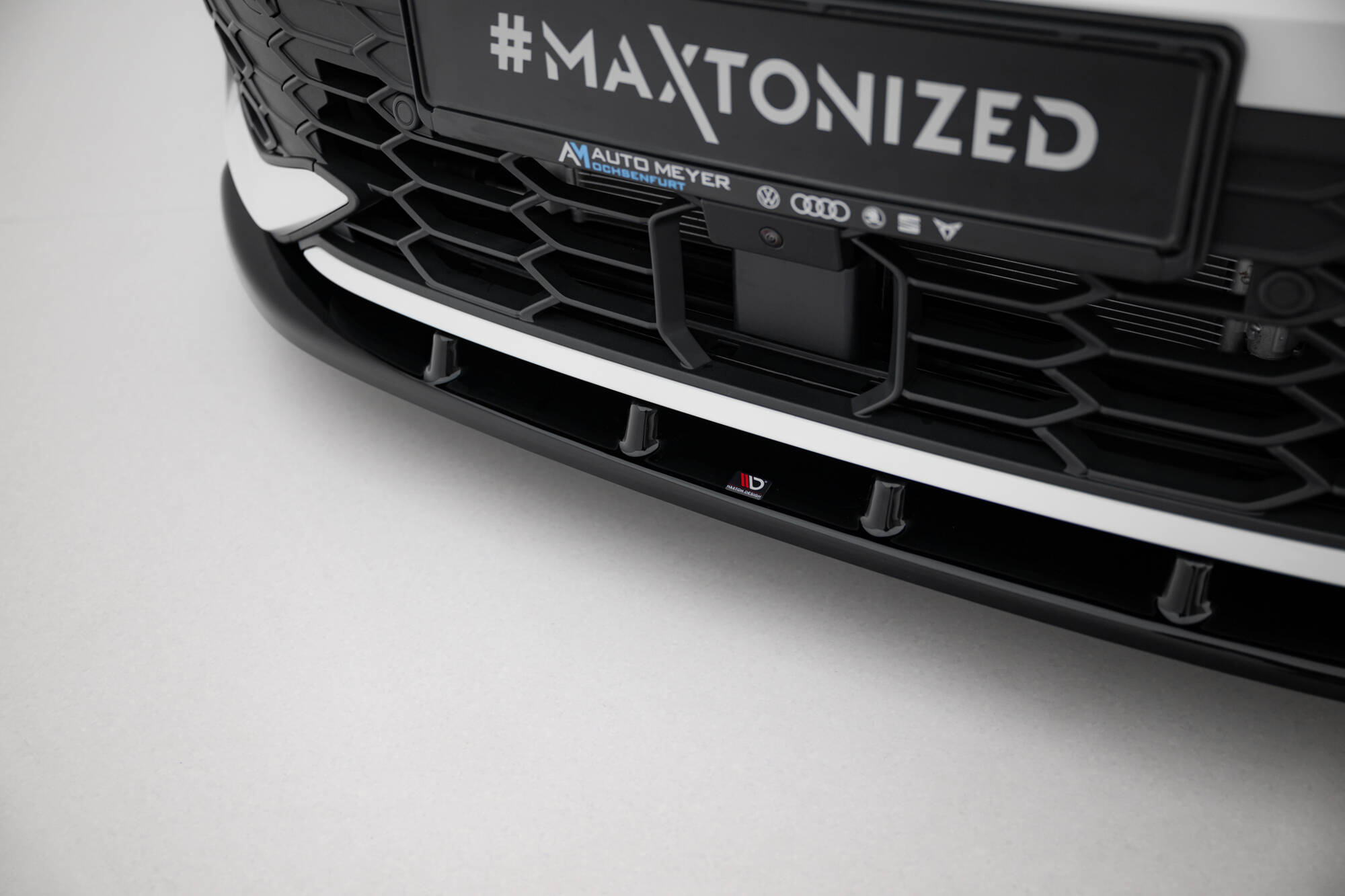 FRONT SPLITTER V.1 SUITABLE FOR VOLKSWAGEN GOLF GTI / GTE / R-LINE MK8 FACELIFT – MAXTON DESIGN - 2