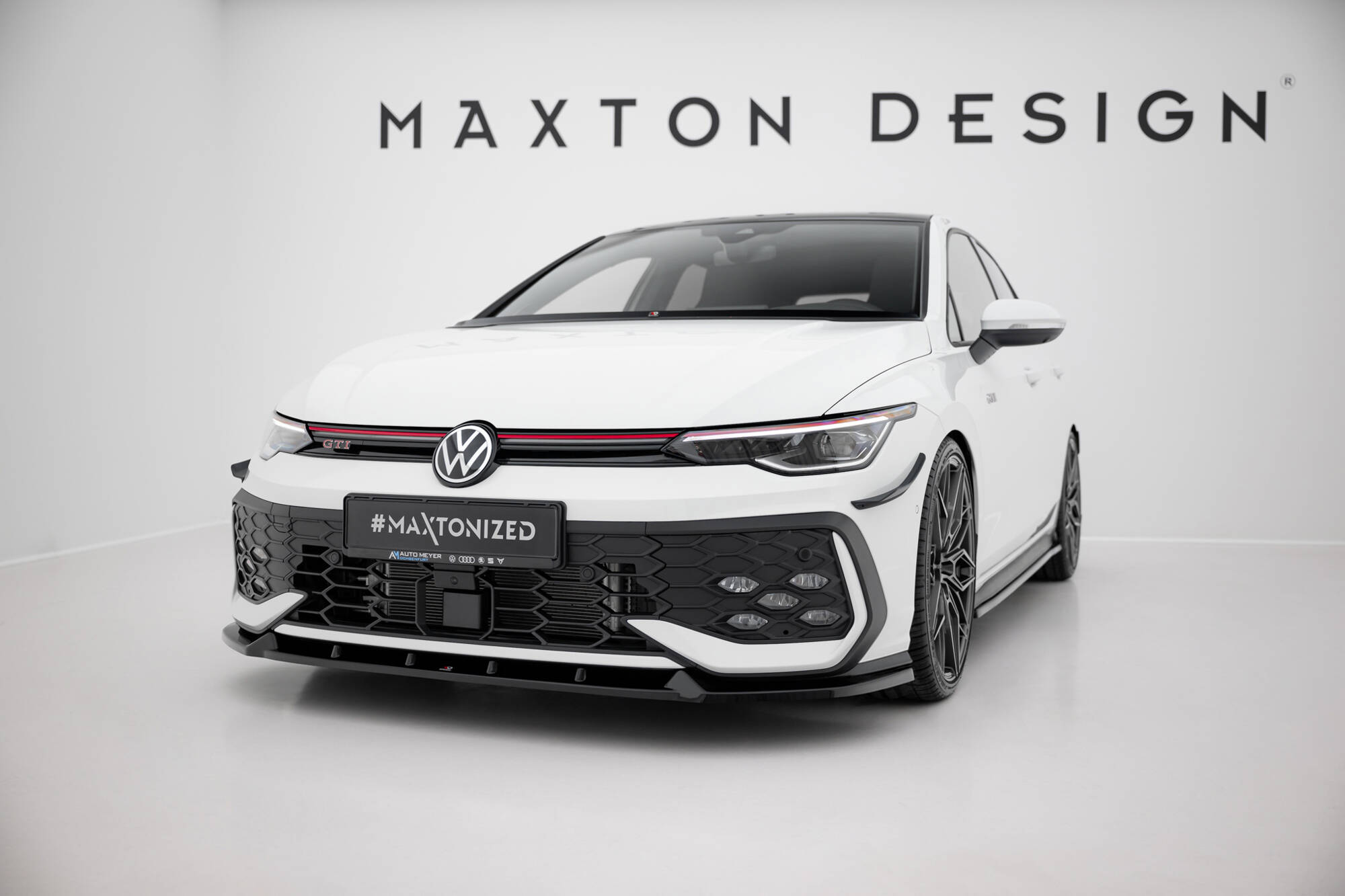 FRONT SPLITTER V.2 SUITABLE FOR VOLKSWAGEN GOLF GTI / GTE / R-LINE MK8 FACELIFT – MAXTON DESIGN - 3