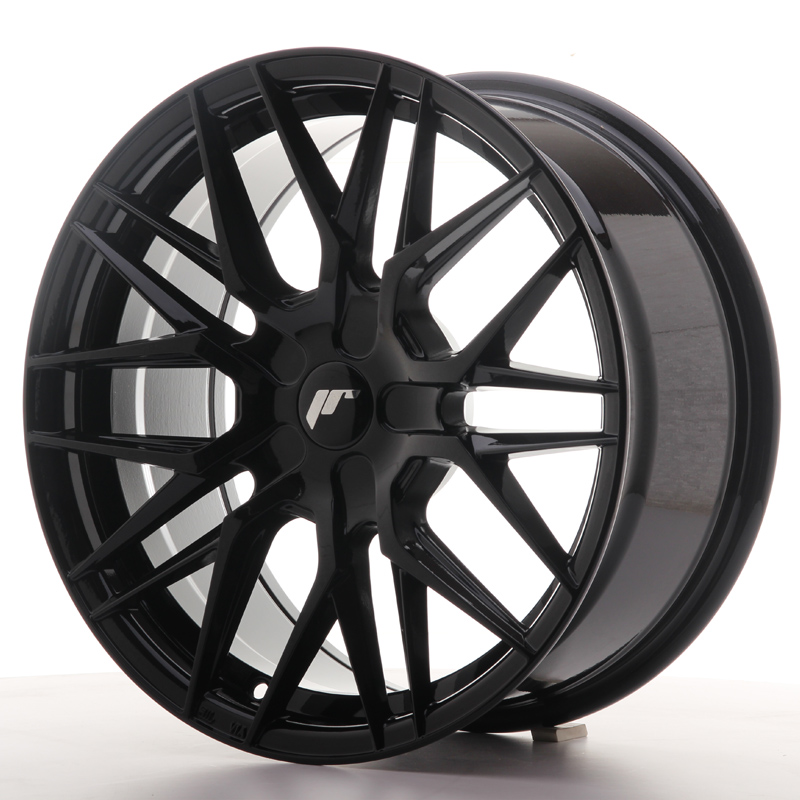 JAPAN RACING JR28 17X8 ET25-40 BLANK GLOSSY BLACK