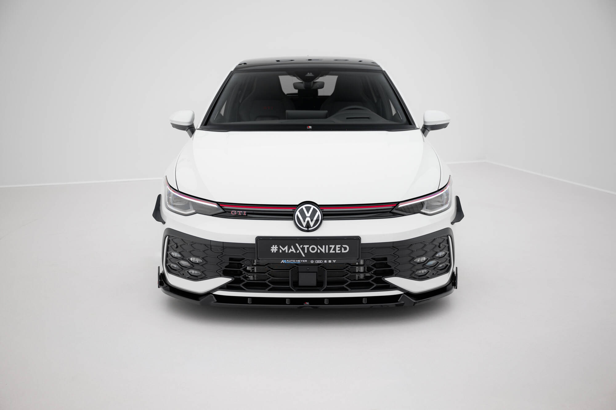 FRONT SPLITTER V.2 + FLAPS SUITABLE FOR VOLKSWAGEN GOLF GTI / GTE / R-LINE MK8 FACELIFT – MAXTON DESIGN - 3
