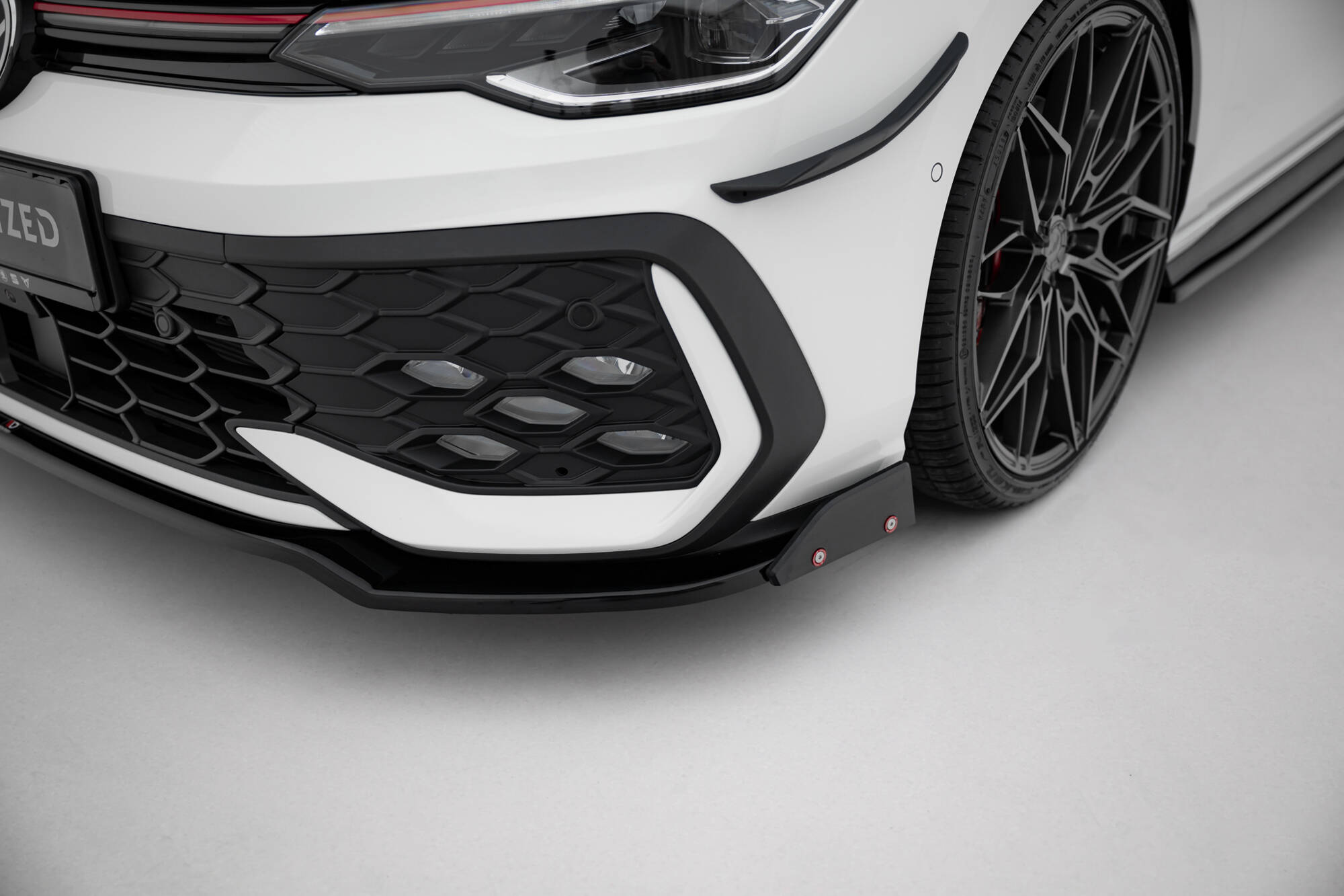 FRONT SPLITTER V.3 + FLAPS SUITABLE FOR VOLKSWAGEN GOLF GTI / GTE / R-LINE MK8 FACELIFT – MAXTON DESIGN - 4
