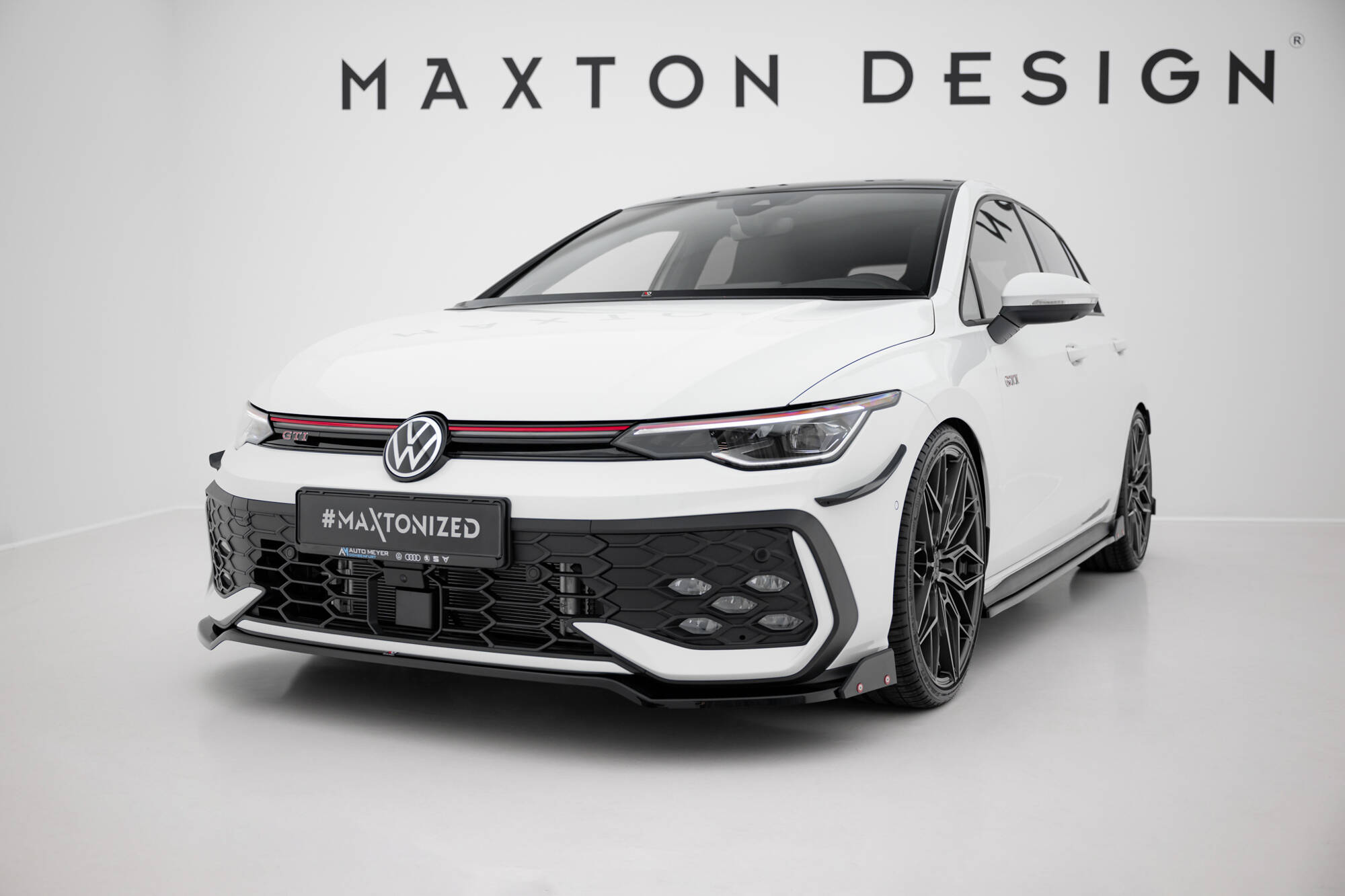 FRONT SPLITTER V.3 + FLAPS SUITABLE FOR VOLKSWAGEN GOLF GTI / GTE / R-LINE MK8 FACELIFT – MAXTON DESIGN - 5