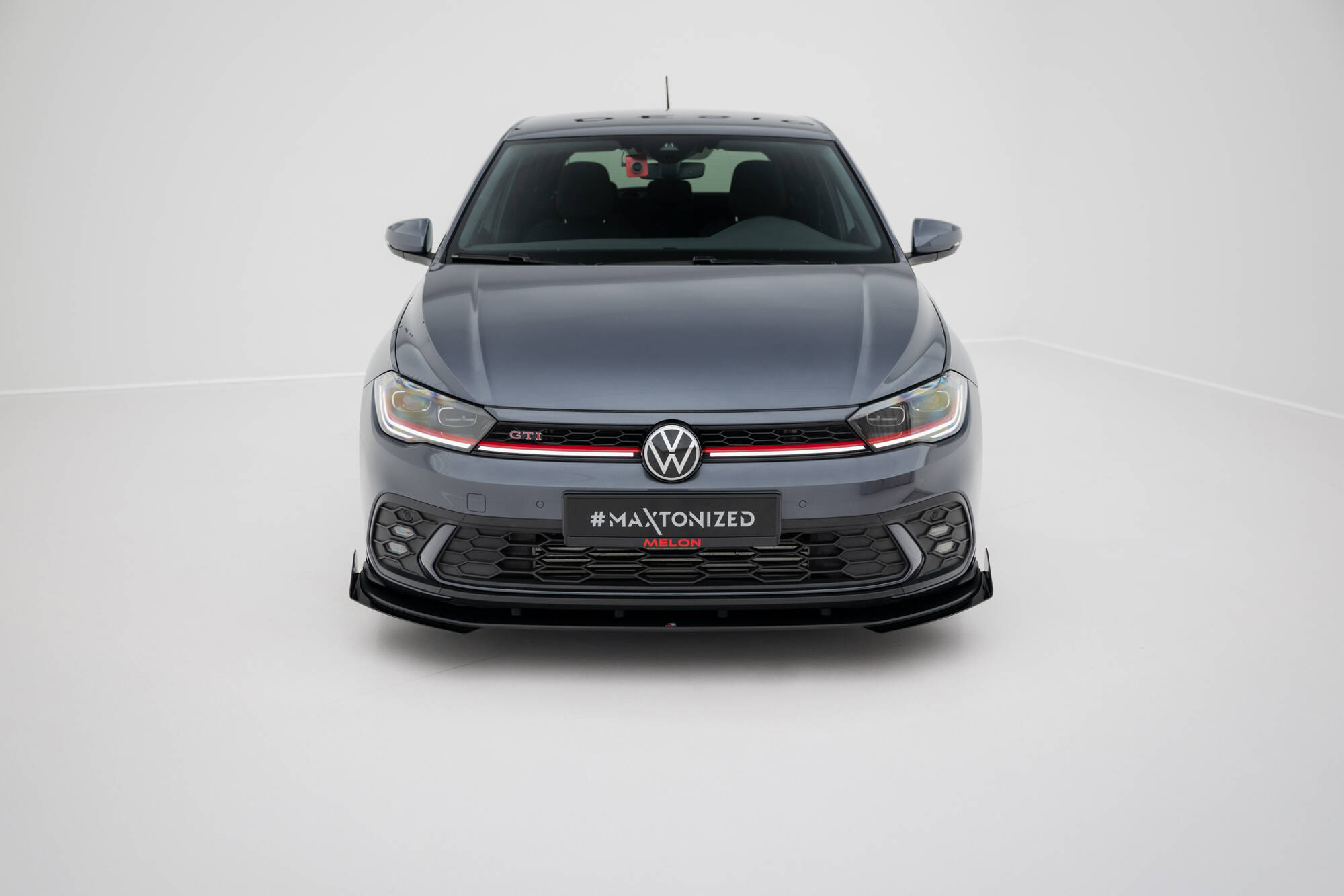 STREET PRO FRONT SPLITTER + FLAPS SUITABLE FOR VOLKSWAGEN POLO GTI MK6 FACELIFT – MAXTON DESIGN - 3