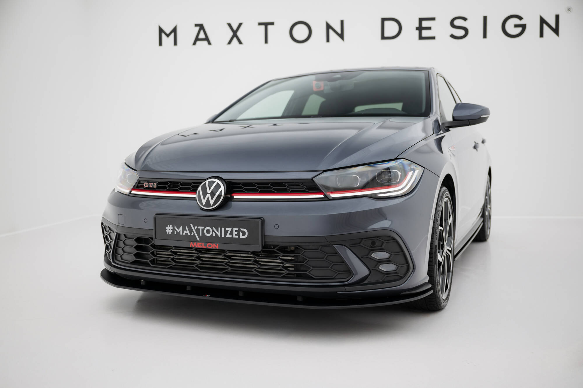 STREET PRO FRONT SPLITTER SUITABLE FOR VOLKSWAGEN POLO GTI MK6 FACELIFT – MAXTON DESIGN - 3