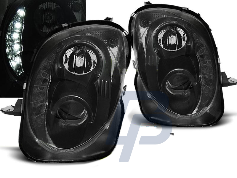 HEADLIGHTS ALFA ROMEO MITO 2008- TRU DRL BLACK - 3