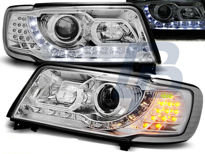 HEADLIGHTS AUDI 100 C4 12.90-06.94 DAYLIGHT CHROME - 2