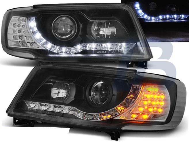 HEADLIGHTS AUDI 100 C4 12.90-06.94 DAYLIGHT BLACK - 2