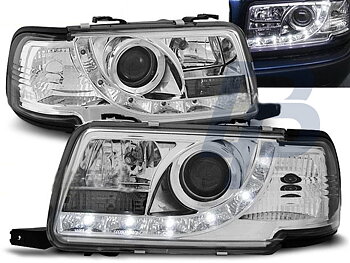 HEADLIGHTS AUDI 80 B4 09.91-04.96 DAYLIGHT CHROME