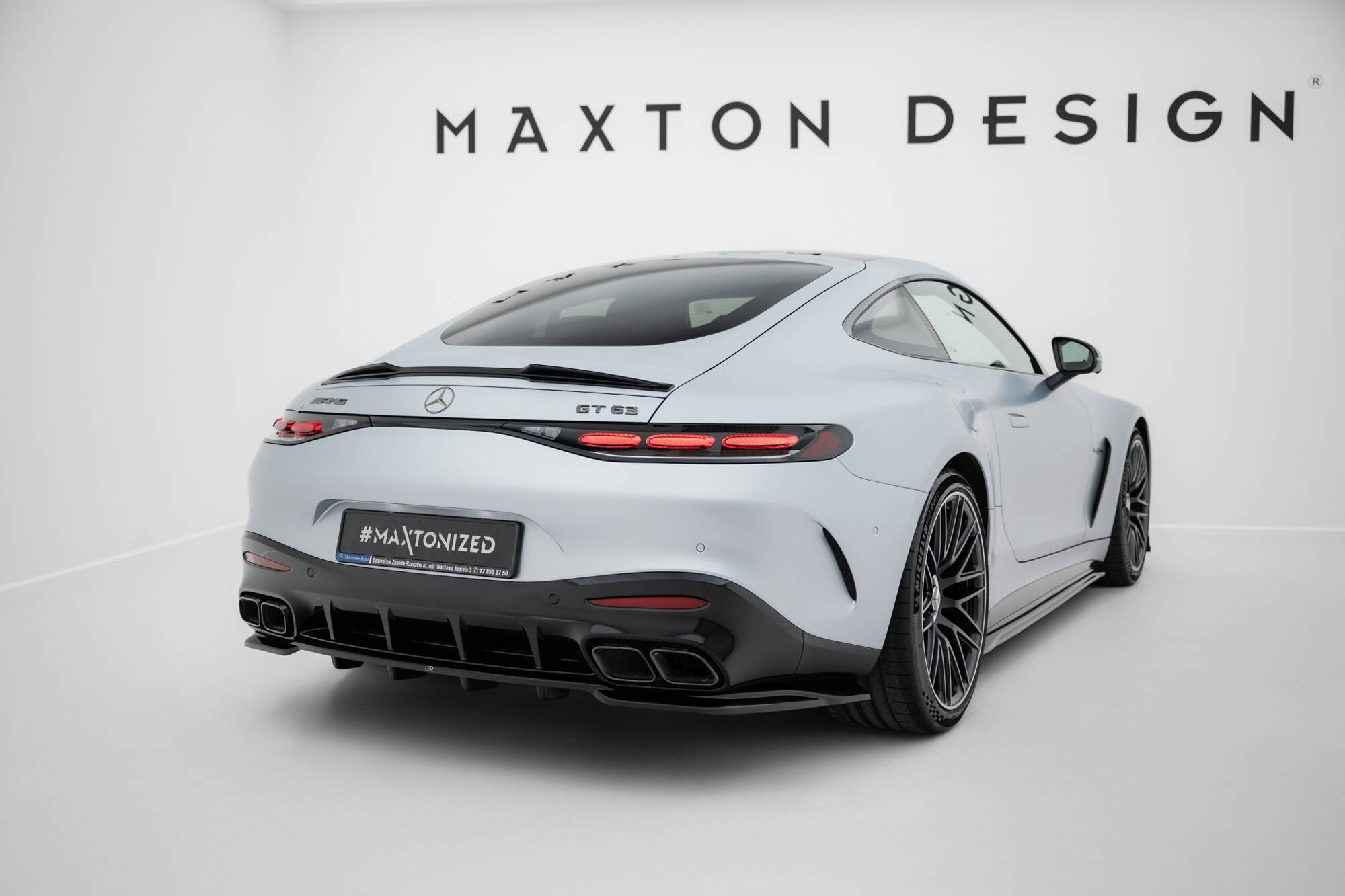 REAR SPLITTER (WITH VERTICAL BARS) V.1 SUITABLE FOR MERCEDES-AMG GT 63 / 55 / 63 S E PERFORMANCE C192 – MAXTON DESIGN - 4