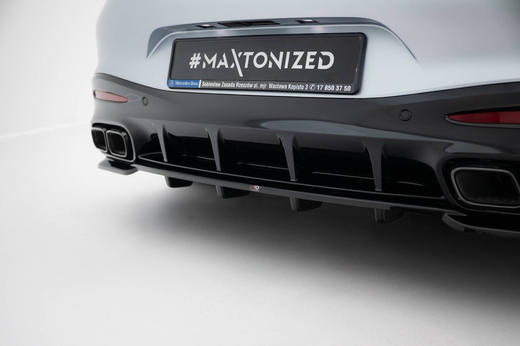 REAR SPLITTER (WITH VERTICAL BARS) V.1 SUITABLE FOR MERCEDES-AMG GT 63 / 55 / 63 S E PERFORMANCE C192 – MAXTON DESIGN - 3