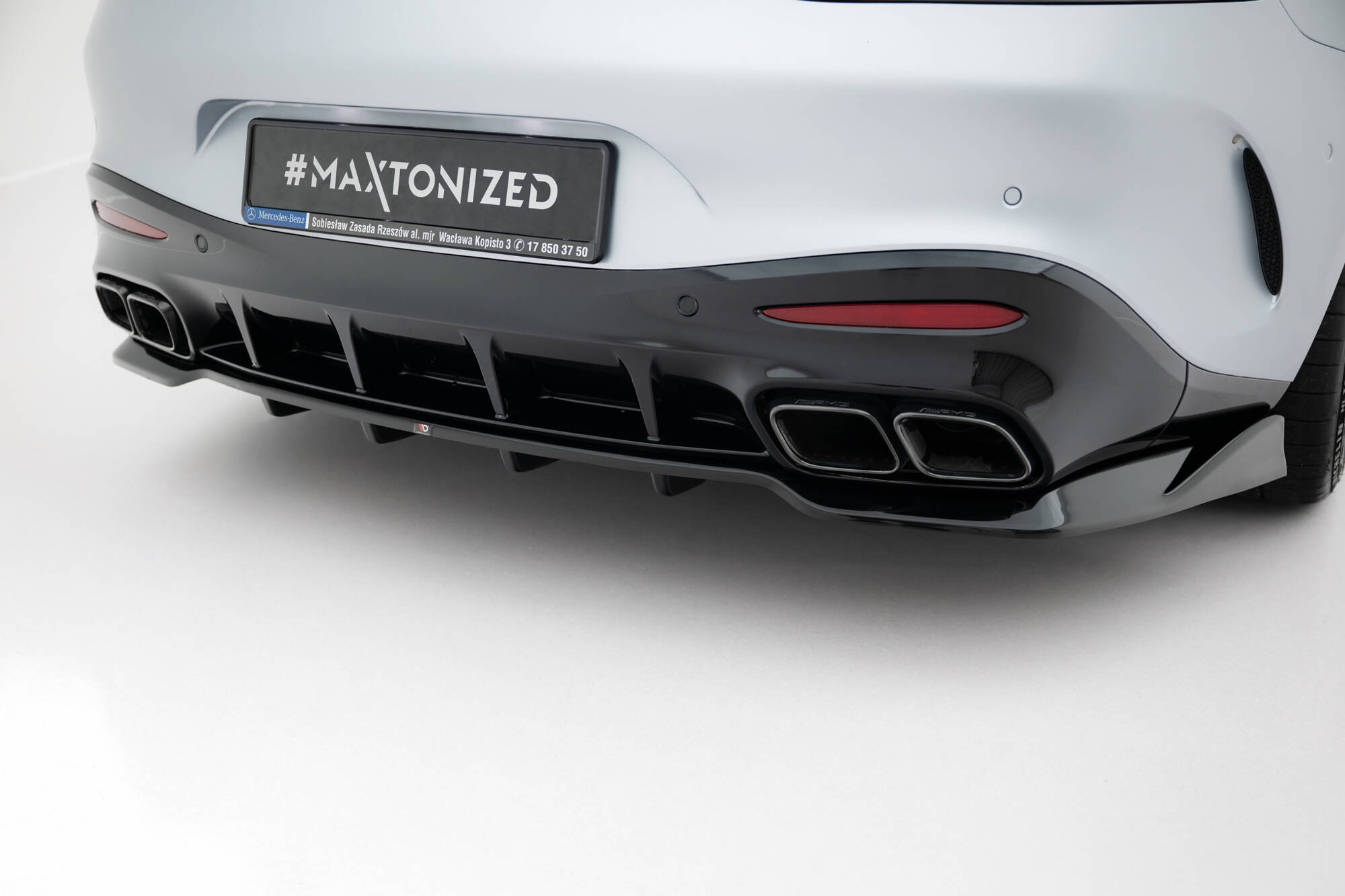 REAR SPLITTER (WITH VERTICAL BARS) V.2 SUITABLE FOR MERCEDES-AMG GT 63 / 55 / 63 S E PERFORMANCE C192 – MAXTON DESIGN - 5
