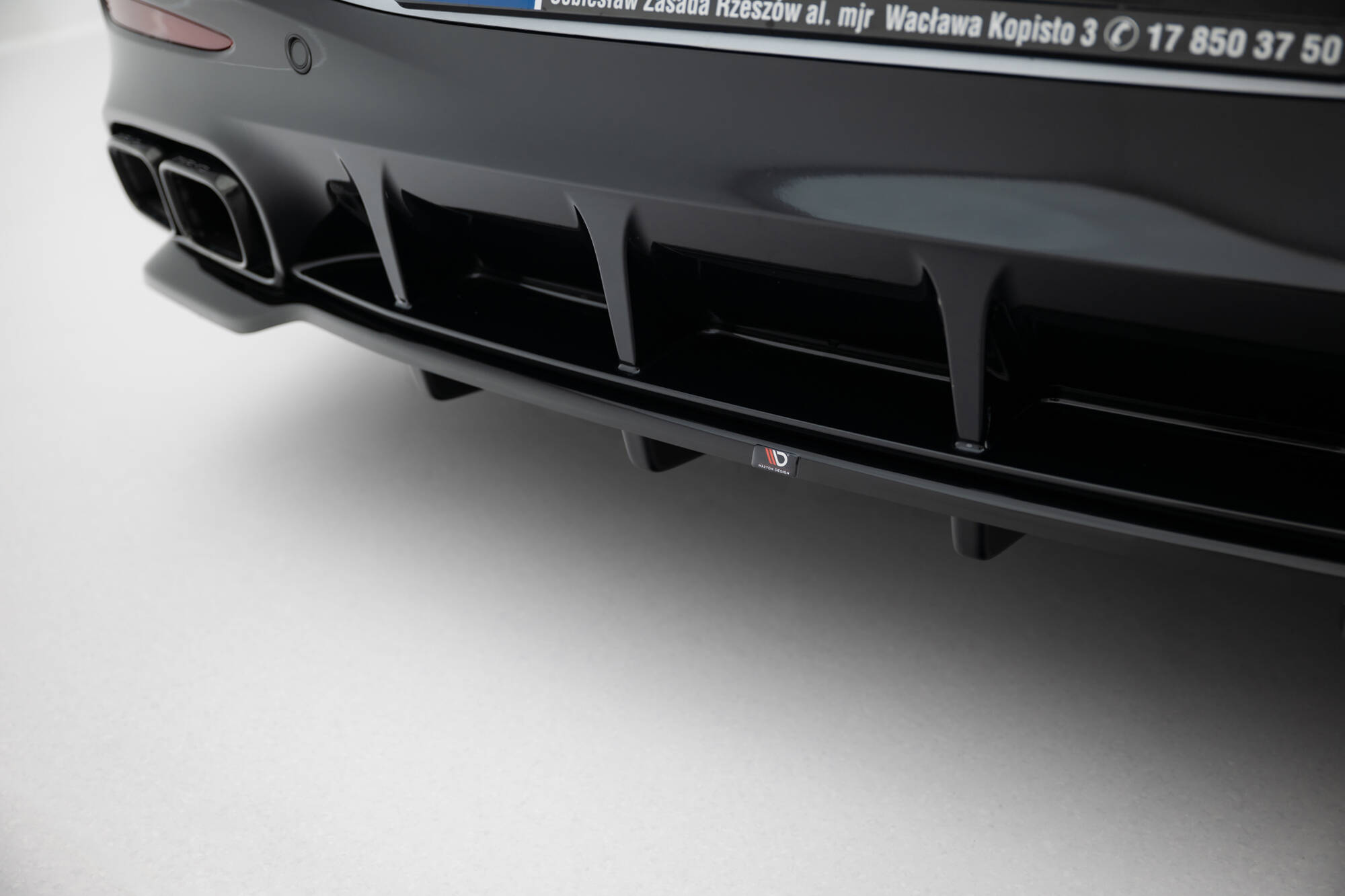 REAR SPLITTER (WITH VERTICAL BARS) V.2 SUITABLE FOR MERCEDES-AMG GT 63 / 55 / 63 S E PERFORMANCE C192 – MAXTON DESIGN - 4