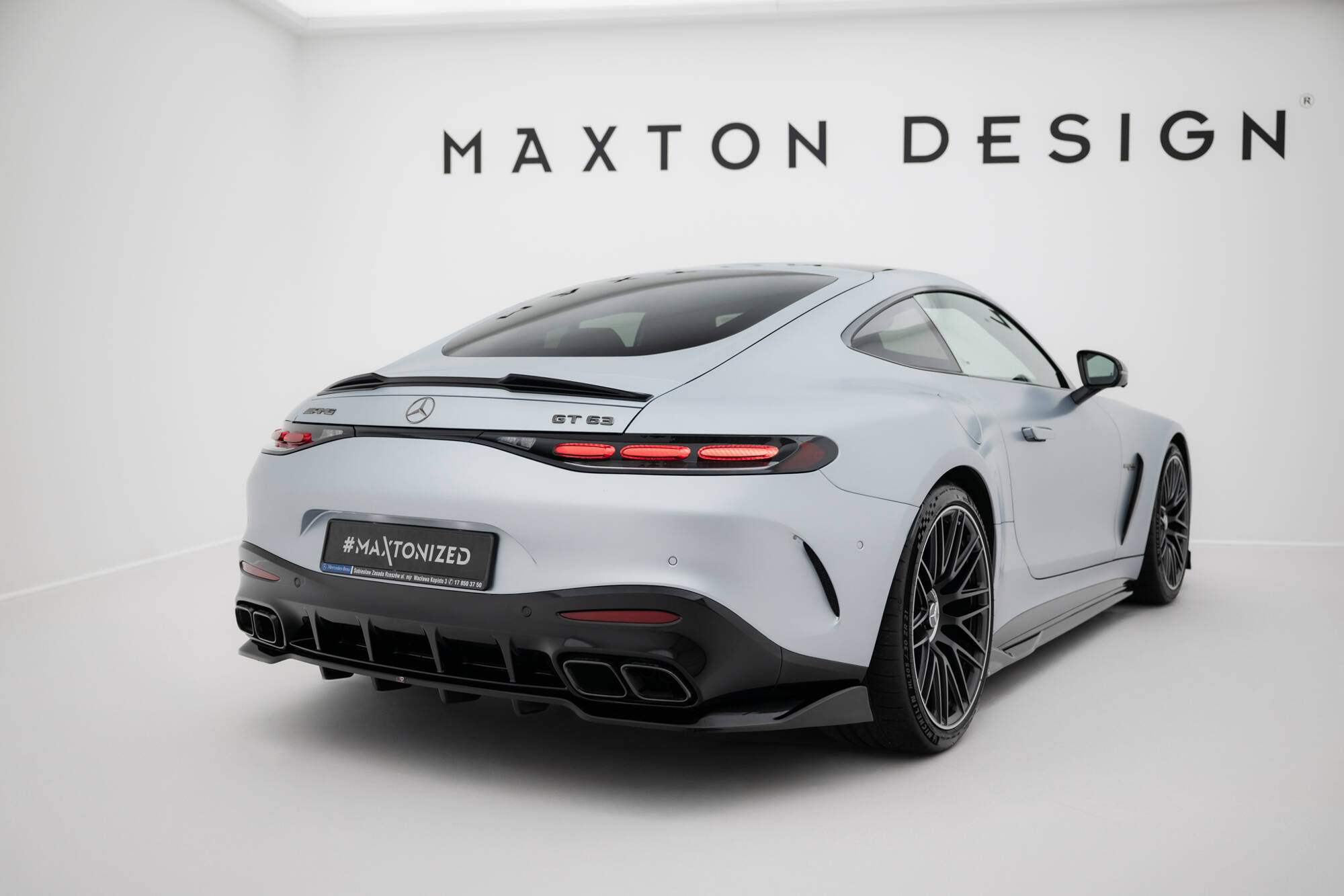 REAR SPLITTER (WITH VERTICAL BARS) V.2 SUITABLE FOR MERCEDES-AMG GT 63 / 55 / 63 S E PERFORMANCE C192 – MAXTON DESIGN