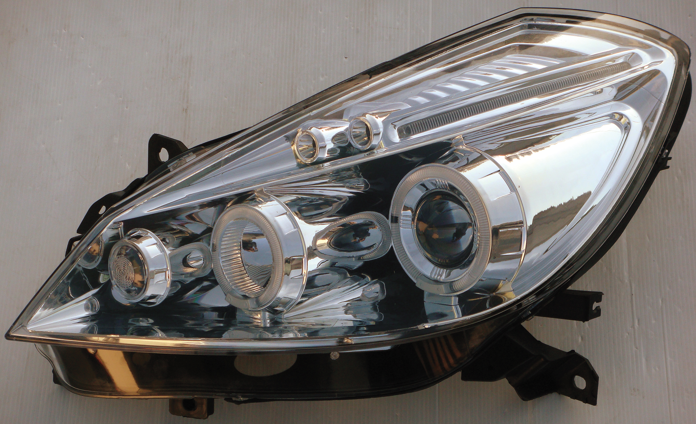 RENAULT CLIO III 06-07 ANGEL EYE HEADLIGHTS CHROME V2