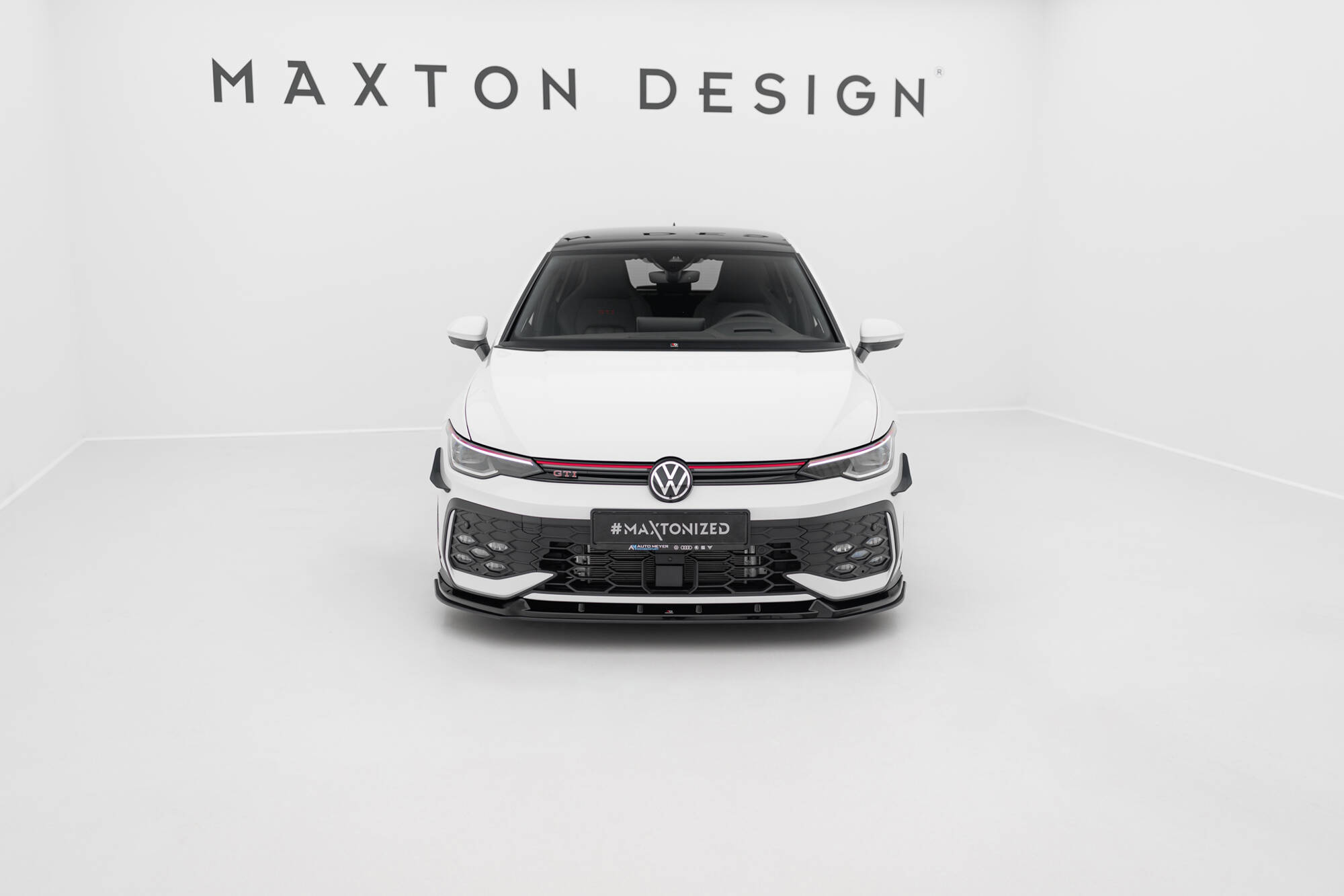 STREET PRO FRONT SPLITTER V.2 SUITABLE FOR VOLKSWAGEN GOLF GTI / GTE / R-LINE MK8 FACELIFT – MAXTON DESIGN - 2