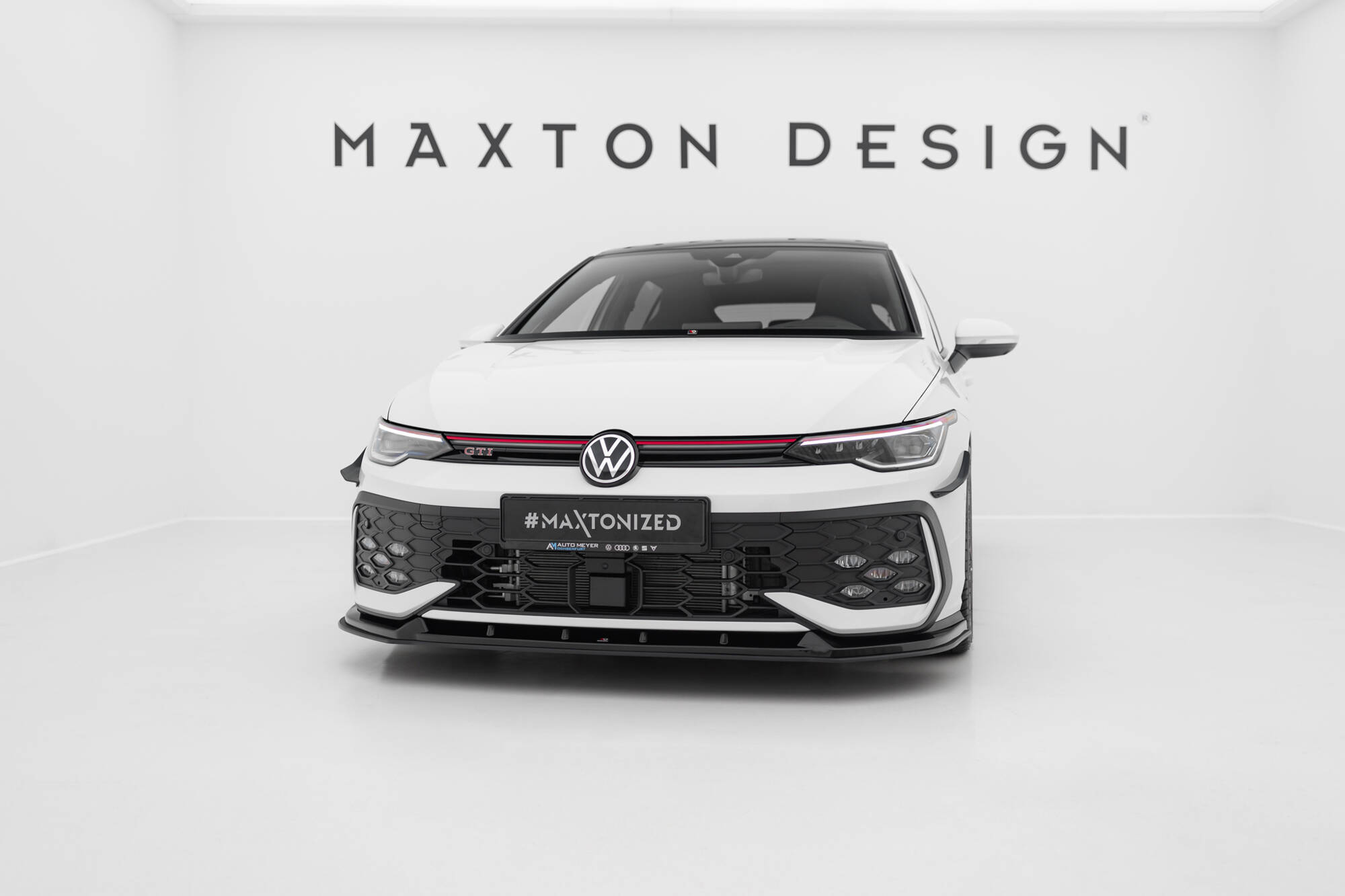 STREET PRO FRONT SPLITTER V.2 SUITABLE FOR VOLKSWAGEN GOLF GTI / GTE / R-LINE MK8 FACELIFT – MAXTON DESIGN - 5