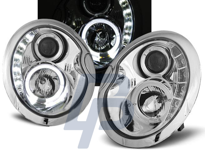 HEADLIGHTS BMW MINI (COOPER) 05.01-10.06 DAYLIGHT CHROME - 2