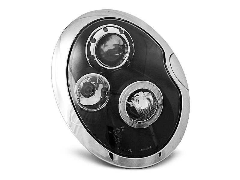HEADLIGHTS BMW MINI (COOPER) 05.01-10.06 ANGEL EYES BLACK