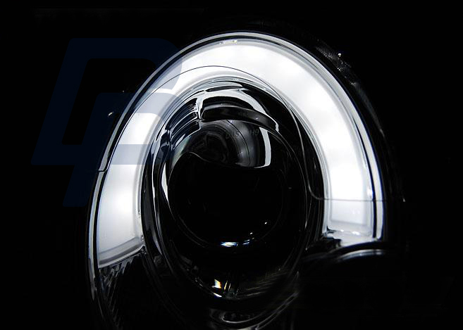 HEADLIGHTS BMW MINI (COOPER) 06-14 TUBE LIGHT CHROME - 2