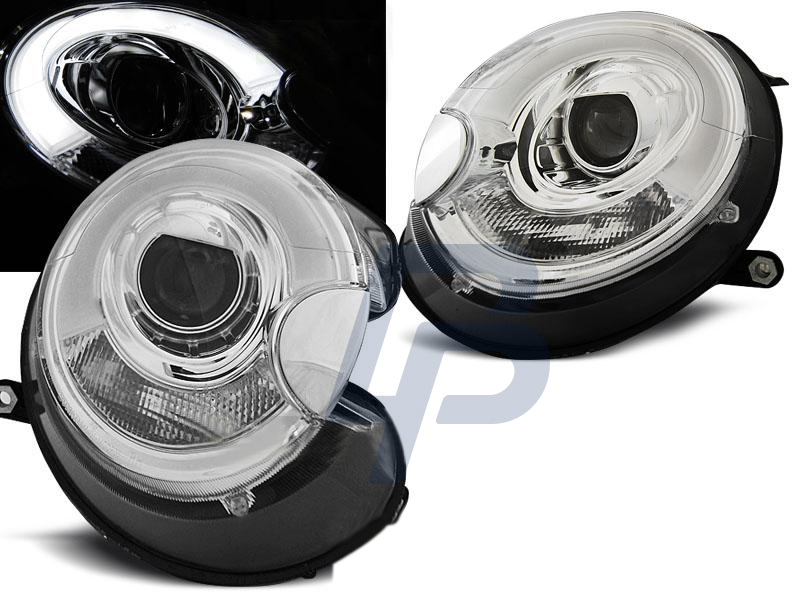 HEADLIGHTS BMW MINI (COOPER) 06-14 TUBE LIGHT CHROME - 4