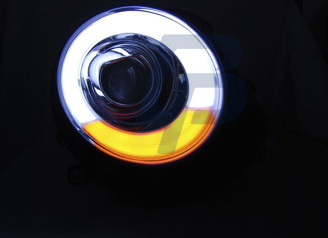 STRÅLKASTARE BMW MINI (COOPER) 06-14 TUBE LIGHT KROMADE - 4