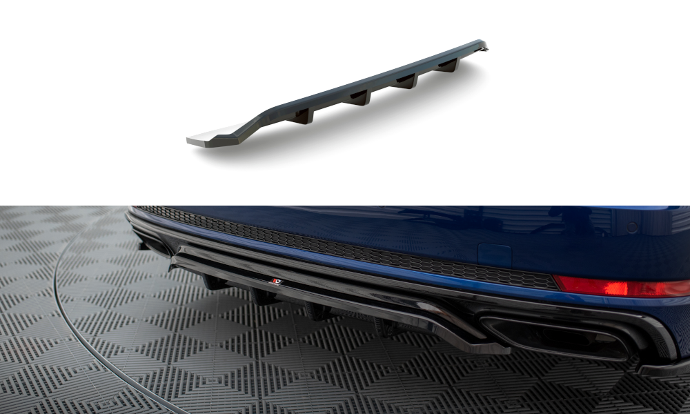Central Rear Splitter (Vertical Bars) Audi A4 Competition B9