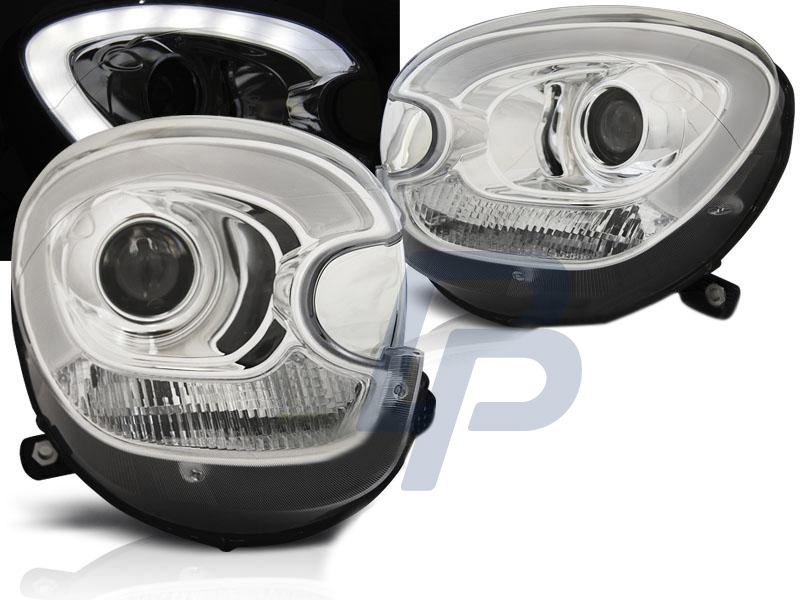 HEADLIGHTS BMW MINI (COOPER) R60 COUNTRYMAN 10-14 TUBE LIGHT CHROME HID - 4