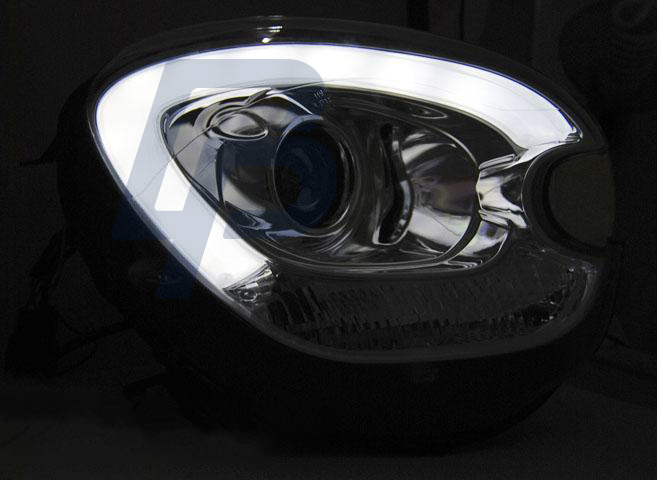 HEADLIGHTS BMW MINI (COOPER) R60 COUNTRYMAN 10-14 TUBE LIGHT CHROME HID - 2