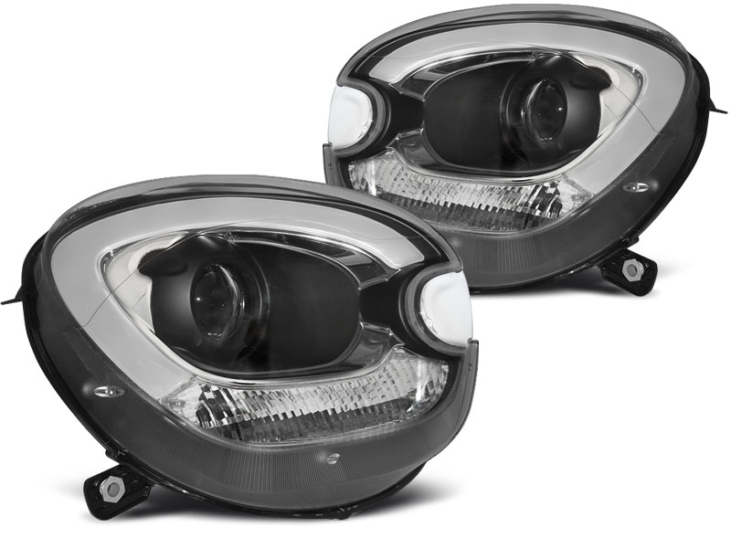 HEADLIGHTS BMW MINI (COOPER) R60 COUNTRYMAN 10-14 TUBE LIGHT BLACK HID