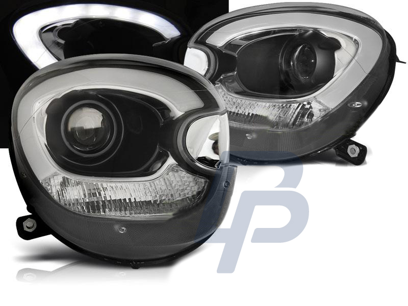 HEADLIGHTS BMW MINI (COOPER) R60 COUNTRYMAN 10-14 TUBE LIGHT BLACK HID - 4