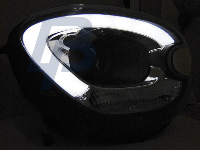 HEADLIGHTS BMW MINI (COOPER) R60 COUNTRYMAN 10-14 TUBE LIGHT BLACK HID - 2